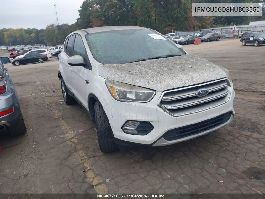 2017 Ford Escape Se VIN: 1FMCU0GD8HUB03550 Lot: 40771526