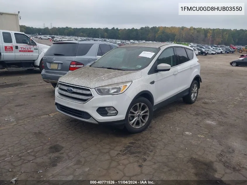 2017 Ford Escape Se VIN: 1FMCU0GD8HUB03550 Lot: 40771526