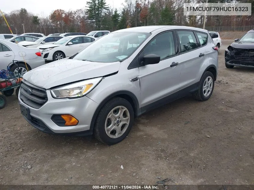 2017 Ford Escape S VIN: 1FMCU0F79HUC16323 Lot: 40772121