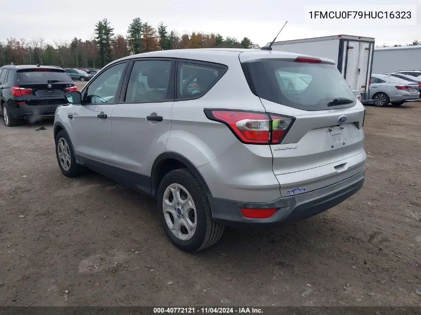 2017 Ford Escape S VIN: 1FMCU0F79HUC16323 Lot: 40772121