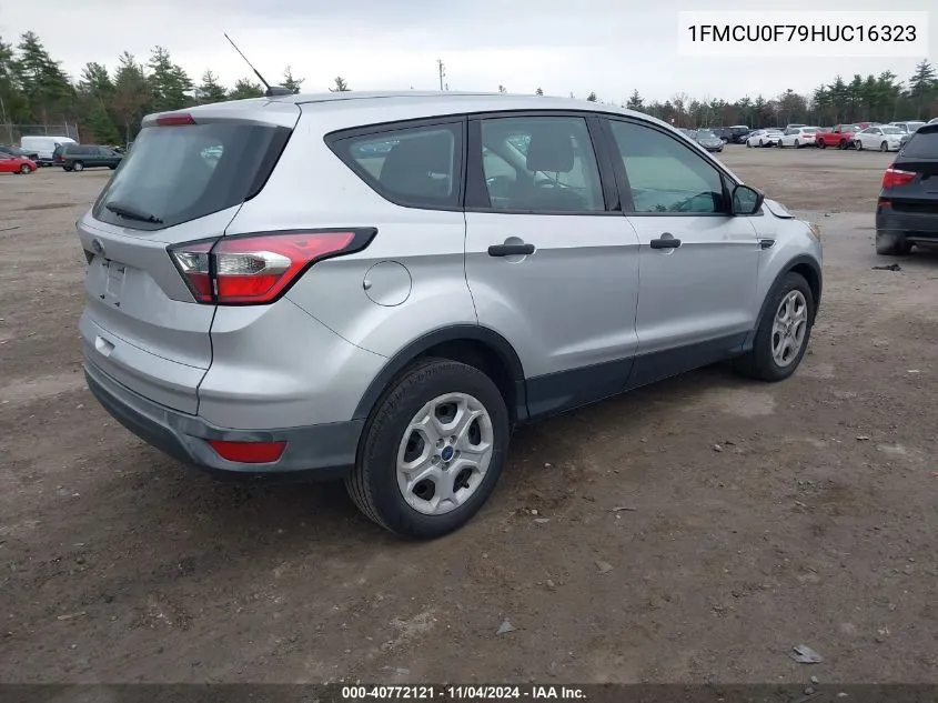 2017 Ford Escape S VIN: 1FMCU0F79HUC16323 Lot: 40772121