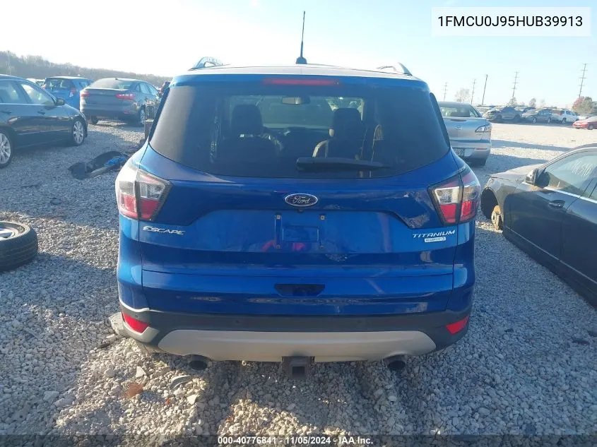 2017 Ford Escape Titanium VIN: 1FMCU0J95HUB39913 Lot: 40776841