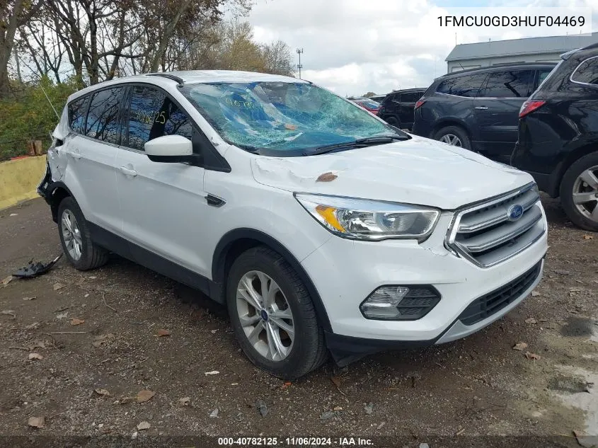 2017 Ford Escape Se VIN: 1FMCU0GD3HUF04469 Lot: 40782125