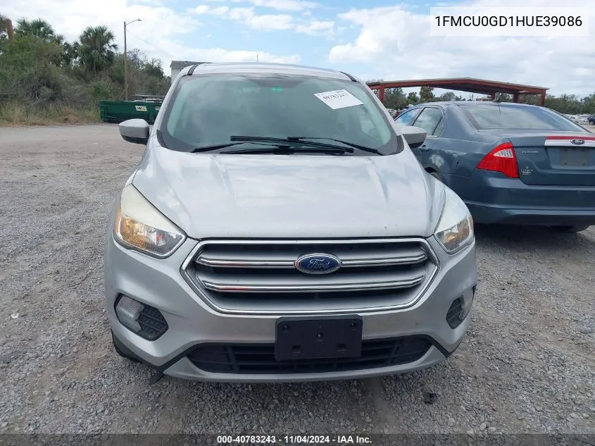 2017 Ford Escape Se VIN: 1FMCU0GD1HUE39086 Lot: 40783243