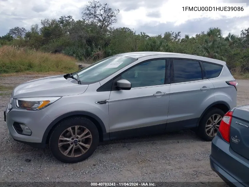 2017 Ford Escape Se VIN: 1FMCU0GD1HUE39086 Lot: 40783243