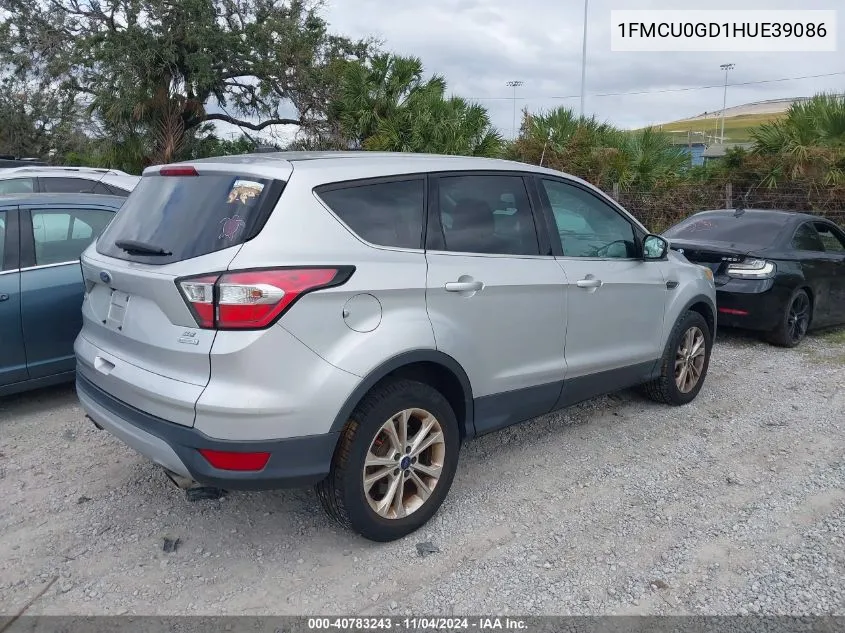 2017 Ford Escape Se VIN: 1FMCU0GD1HUE39086 Lot: 40783243