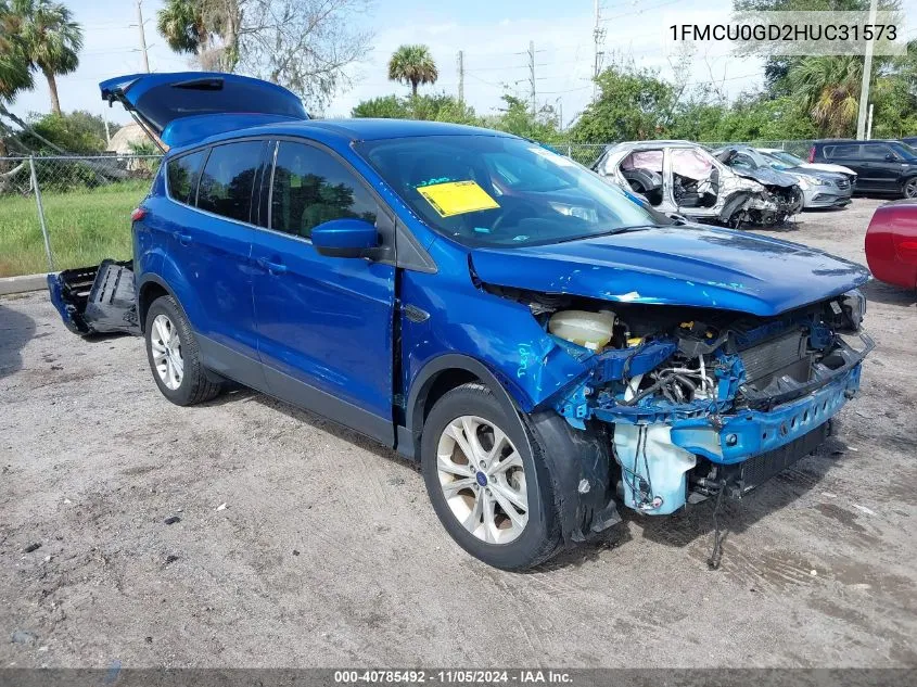 2017 Ford Escape Se VIN: 1FMCU0GD2HUC31573 Lot: 40785492