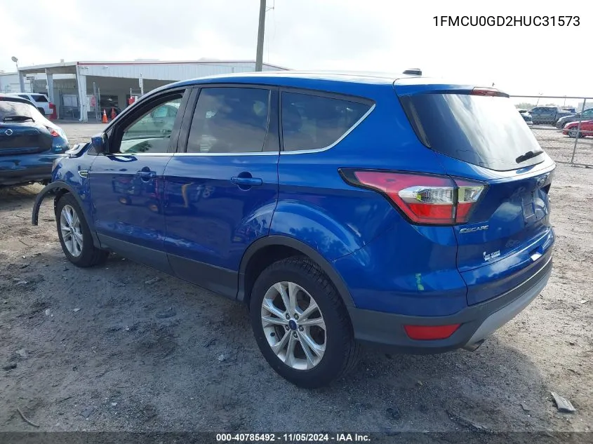 2017 Ford Escape Se VIN: 1FMCU0GD2HUC31573 Lot: 40785492