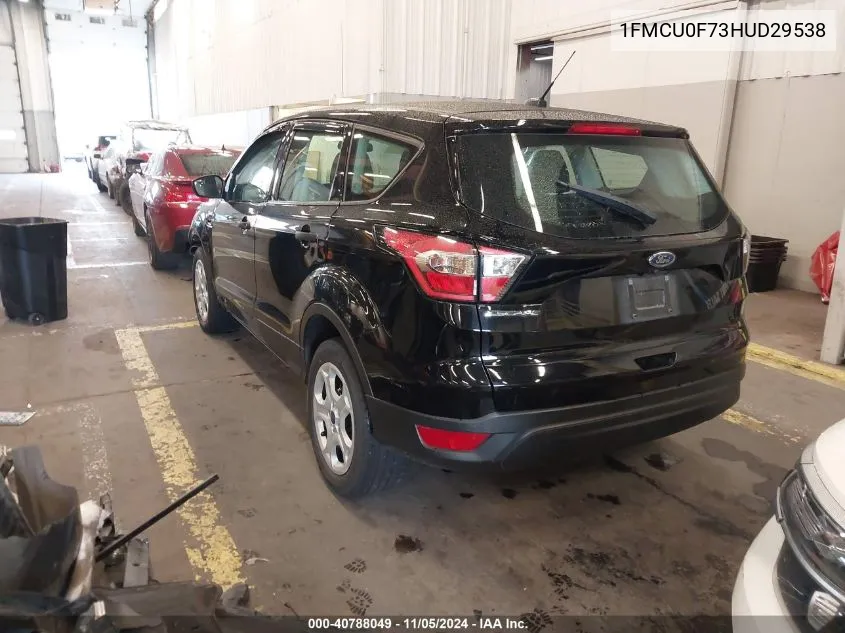 2017 Ford Escape S VIN: 1FMCU0F73HUD29538 Lot: 40788049