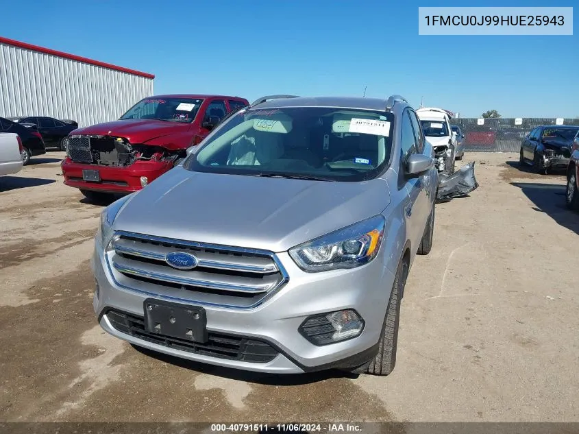 2017 Ford Escape Titanium VIN: 1FMCU0J99HUE25943 Lot: 40791511