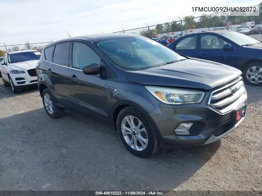 2017 Ford Escape Se VIN: 1FMCU0G92HUC52872 Lot: 40810222