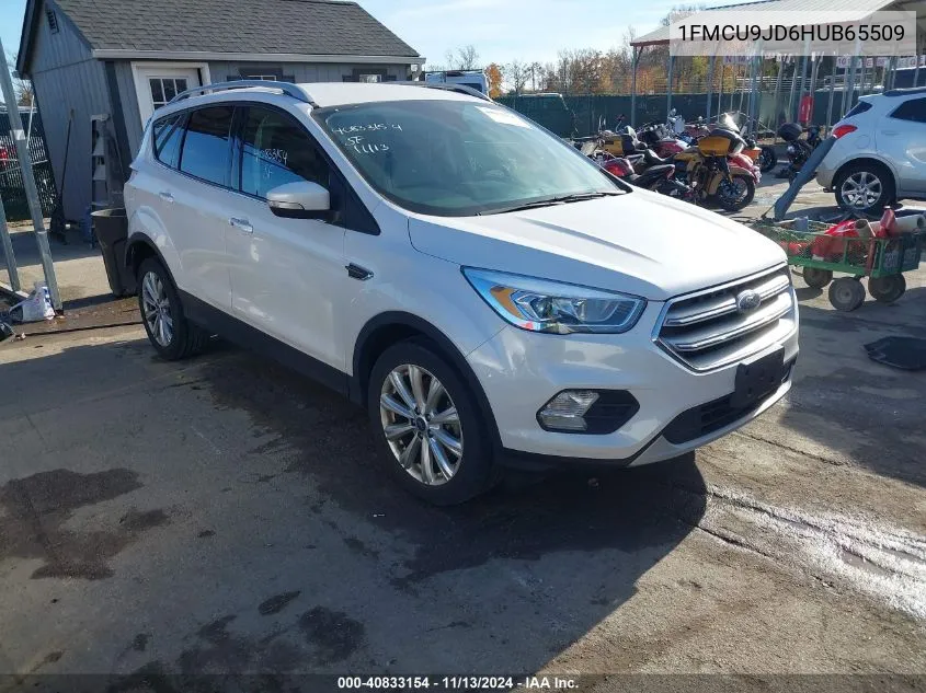 2017 Ford Escape Titanium VIN: 1FMCU9JD6HUB65509 Lot: 40833154