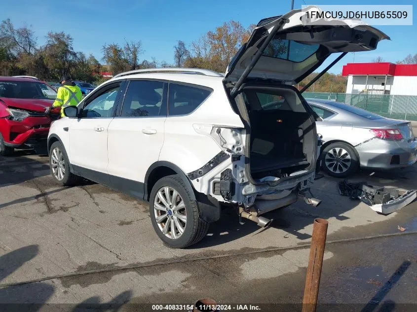 2017 Ford Escape Titanium VIN: 1FMCU9JD6HUB65509 Lot: 40833154