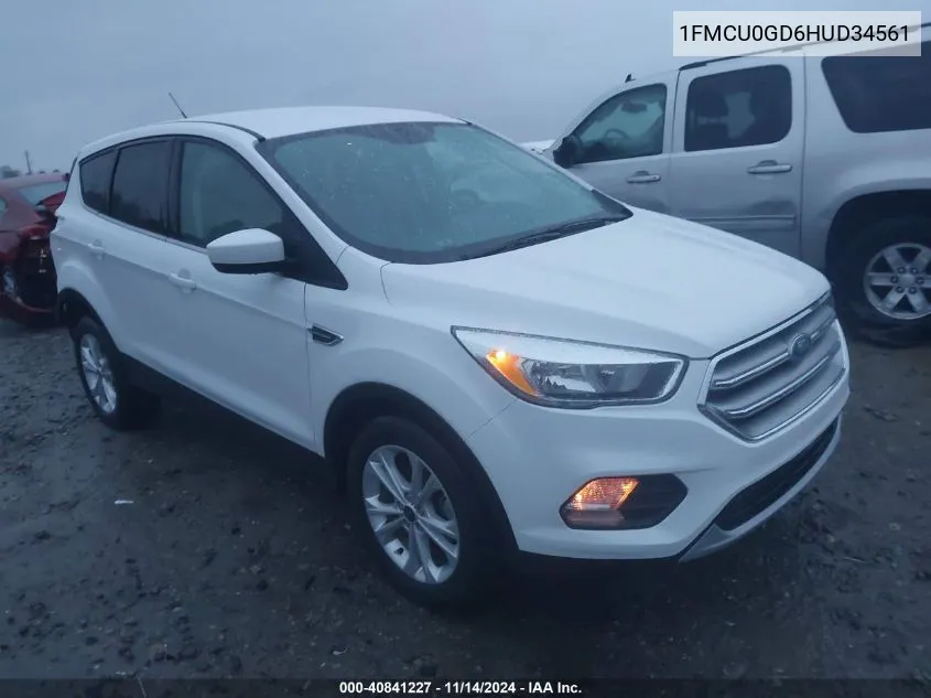 2017 Ford Escape Se VIN: 1FMCU0GD6HUD34561 Lot: 40841227