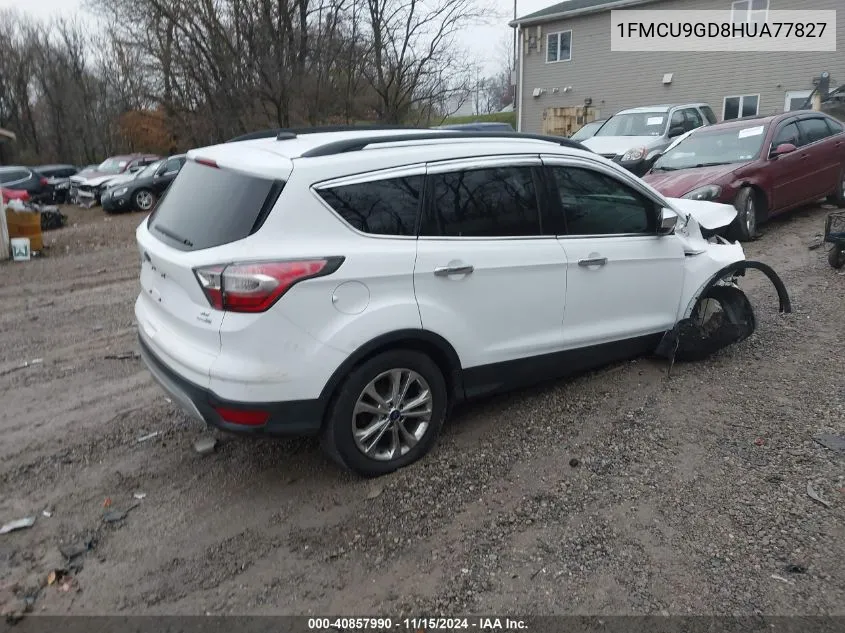 2017 Ford Escape Se VIN: 1FMCU9GD8HUA77827 Lot: 40857990