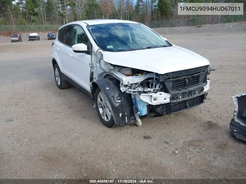 2017 Ford Escape Se VIN: 1FMCU9G94HUD67011 Lot: 40858187