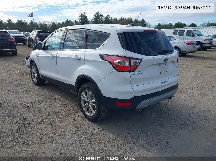 2017 Ford Escape Se VIN: 1FMCU9G94HUD67011 Lot: 40858187