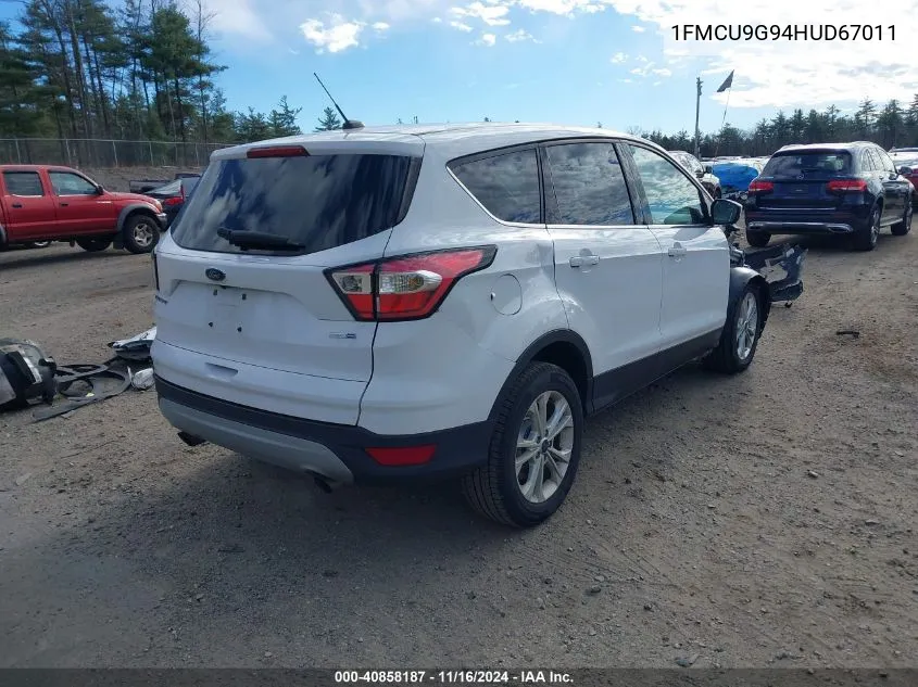 2017 Ford Escape Se VIN: 1FMCU9G94HUD67011 Lot: 40858187