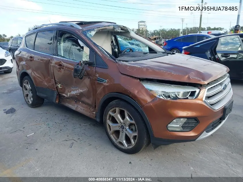 2017 Ford Escape Titanium VIN: 1FMCU9J95HUA78485 Lot: 40858347