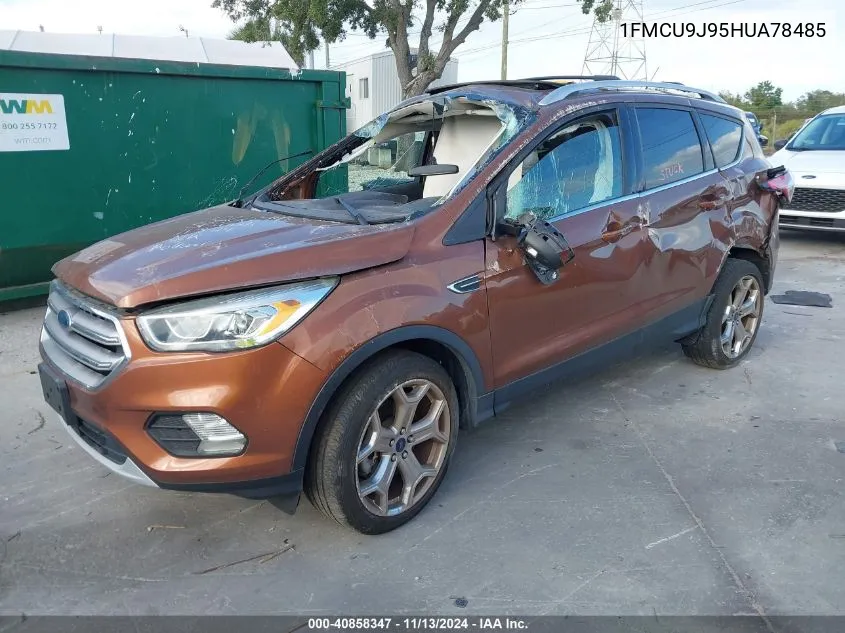 2017 Ford Escape Titanium VIN: 1FMCU9J95HUA78485 Lot: 40858347