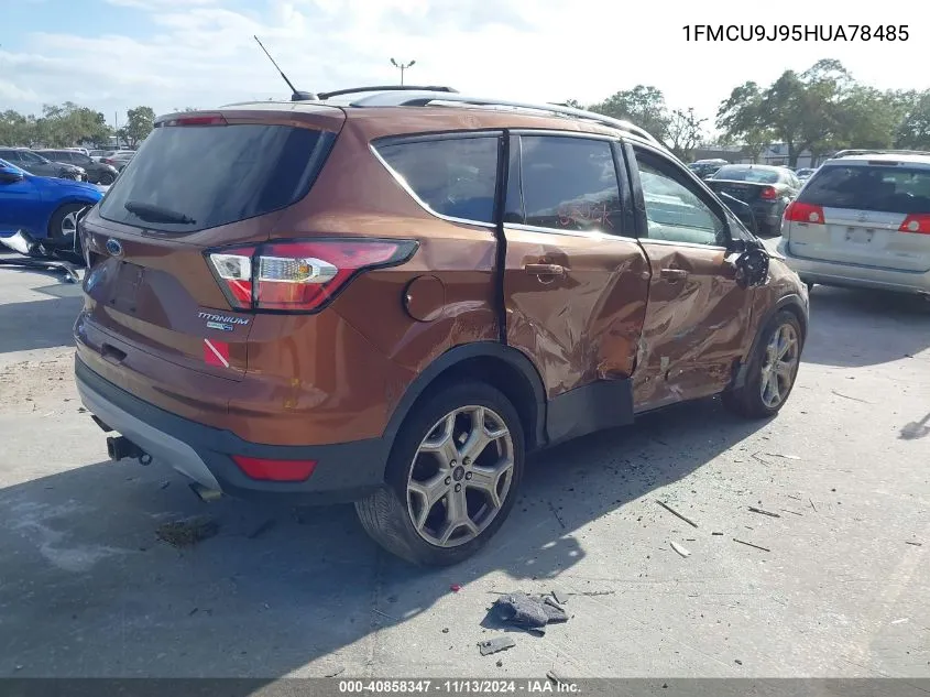 2017 Ford Escape Titanium VIN: 1FMCU9J95HUA78485 Lot: 40858347