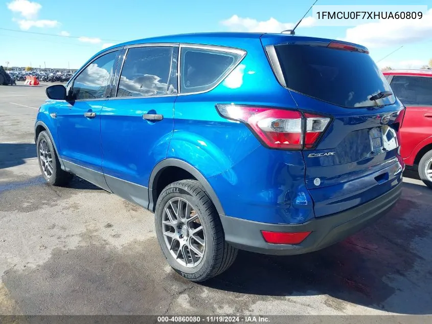 2017 Ford Escape S VIN: 1FMCU0F7XHUA60809 Lot: 40860080