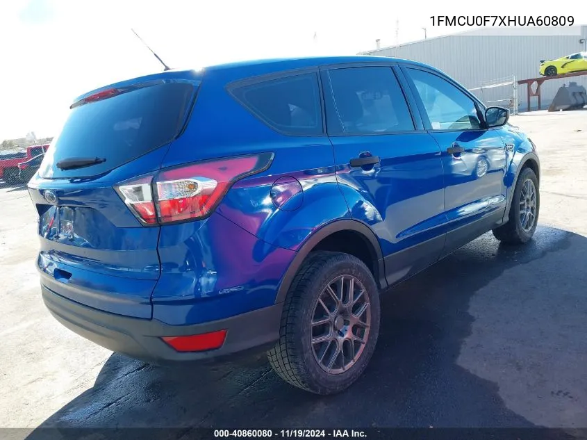 2017 Ford Escape S VIN: 1FMCU0F7XHUA60809 Lot: 40860080