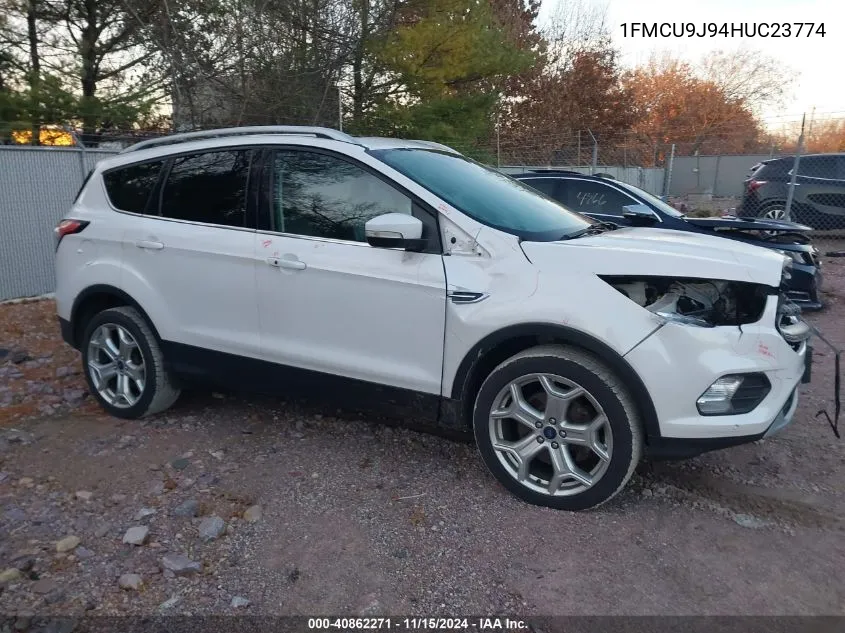 2017 Ford Escape Titanium VIN: 1FMCU9J94HUC23774 Lot: 40862271