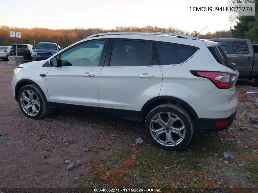 2017 Ford Escape Titanium VIN: 1FMCU9J94HUC23774 Lot: 40862271