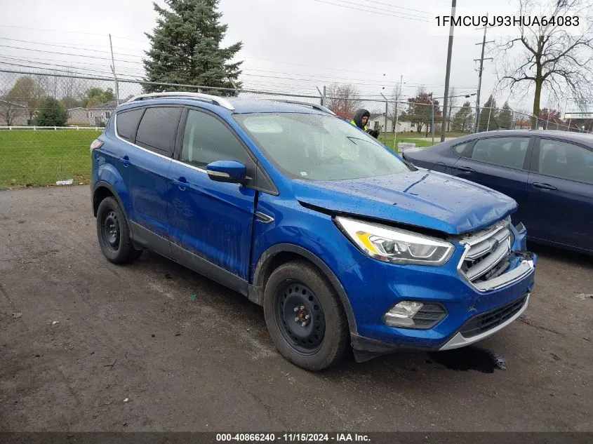 2017 Ford Escape Titanium VIN: 1FMCU9J93HUA64083 Lot: 40866240