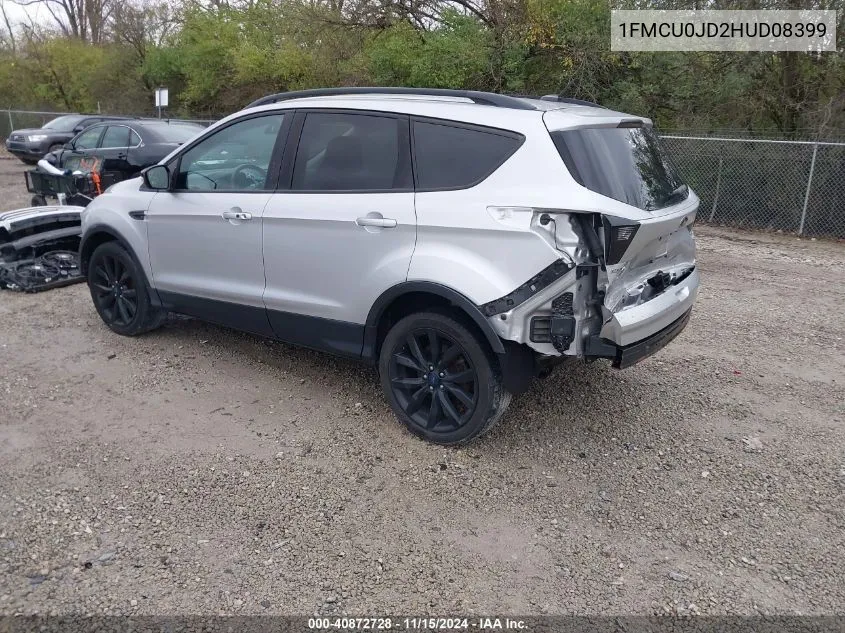 2017 Ford Escape Titanium VIN: 1FMCU0JD2HUD08399 Lot: 40872728