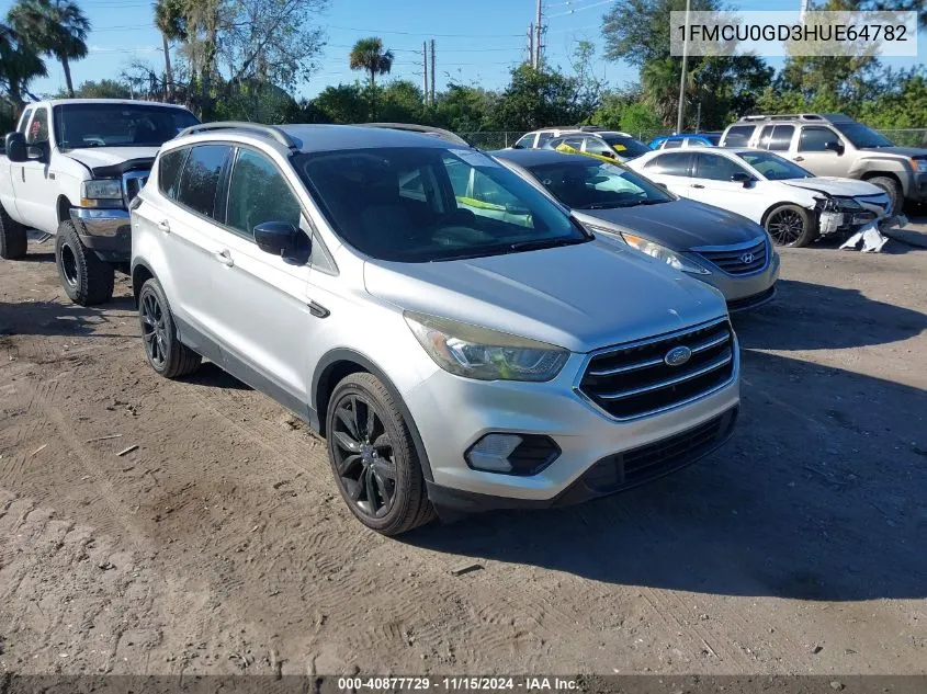 2017 Ford Escape Se VIN: 1FMCU0GD3HUE64782 Lot: 40877729