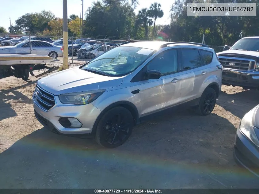 2017 Ford Escape Se VIN: 1FMCU0GD3HUE64782 Lot: 40877729