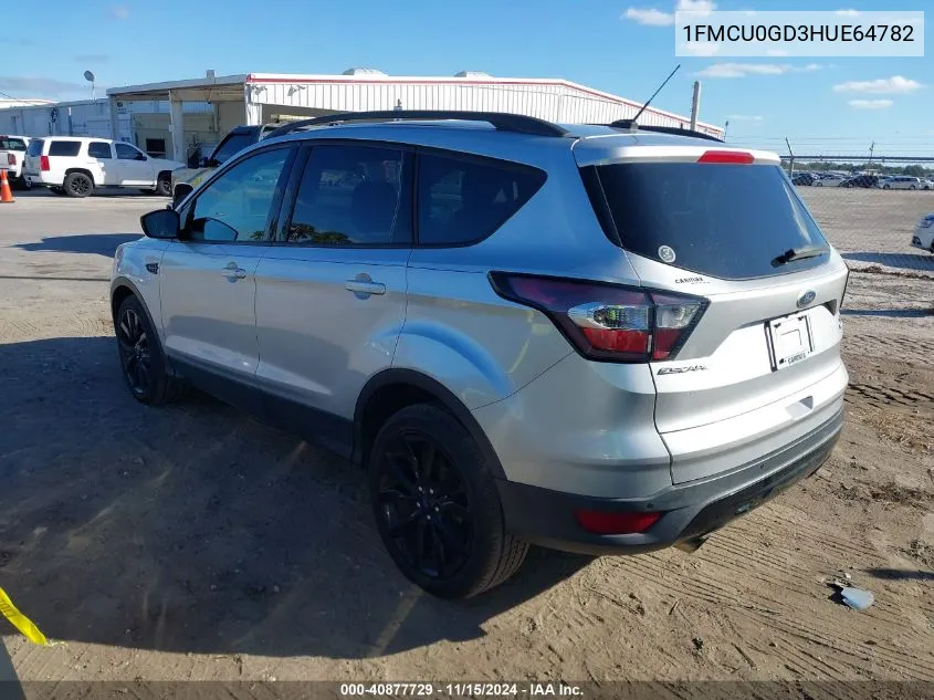 2017 Ford Escape Se VIN: 1FMCU0GD3HUE64782 Lot: 40877729