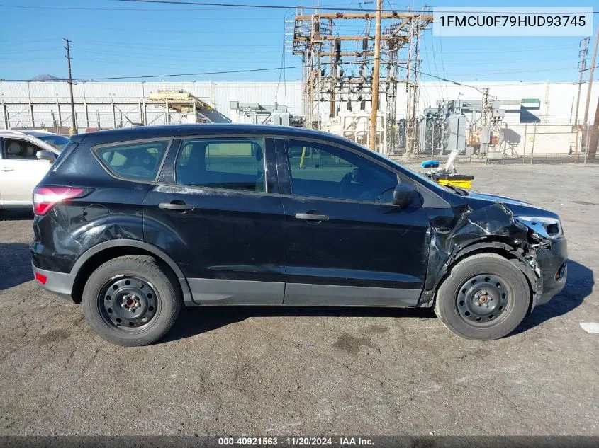 2017 Ford Escape S VIN: 1FMCU0F79HUD93745 Lot: 40921563