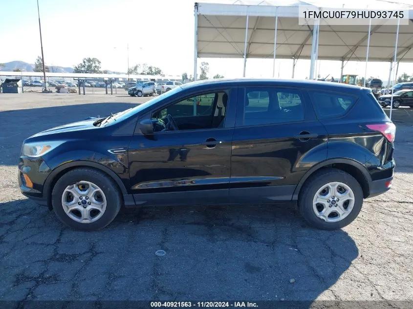 2017 Ford Escape S VIN: 1FMCU0F79HUD93745 Lot: 40921563