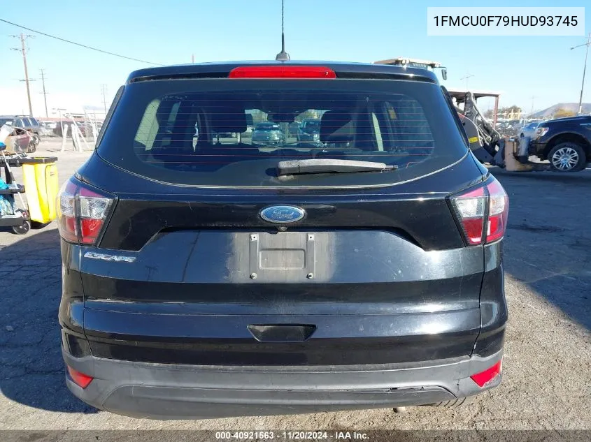 2017 Ford Escape S VIN: 1FMCU0F79HUD93745 Lot: 40921563