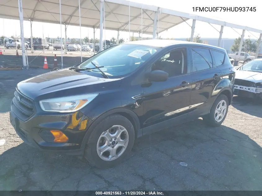 2017 Ford Escape S VIN: 1FMCU0F79HUD93745 Lot: 40921563