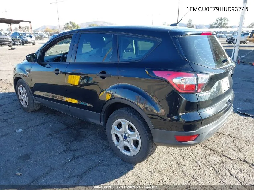 2017 Ford Escape S VIN: 1FMCU0F79HUD93745 Lot: 40921563