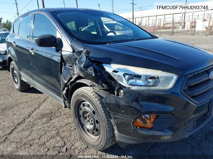 2017 Ford Escape S VIN: 1FMCU0F79HUD93745 Lot: 40921563