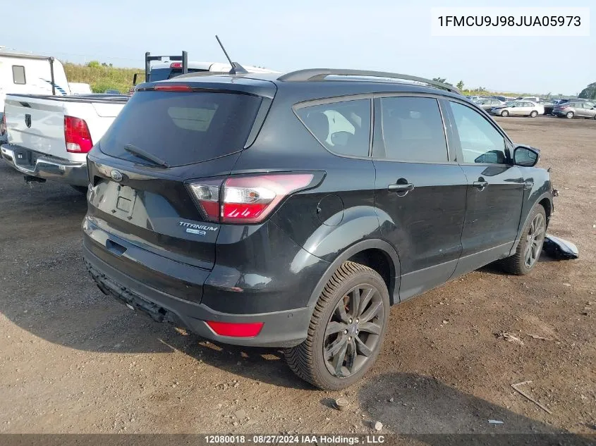 2018 Ford Escape Titanium VIN: 1FMCU9J98JUA05973 Lot: 12080018