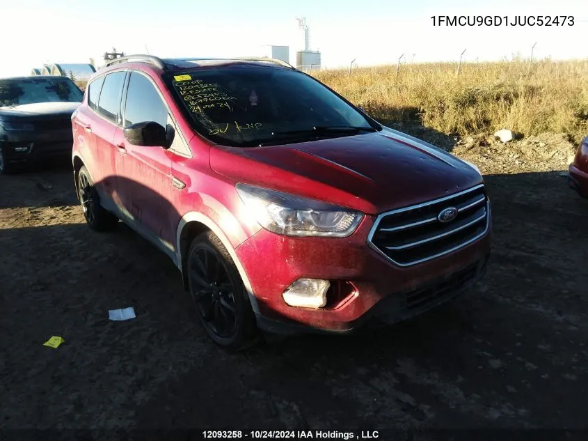 2018 Ford Escape Se VIN: 1FMCU9GD1JUC52473 Lot: 12093258