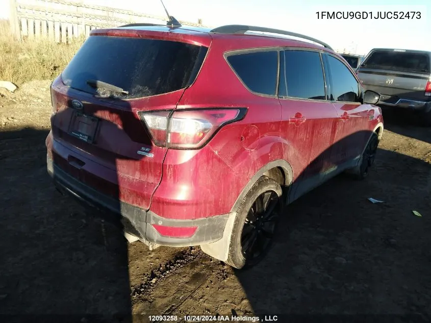 2018 Ford Escape Se VIN: 1FMCU9GD1JUC52473 Lot: 12093258