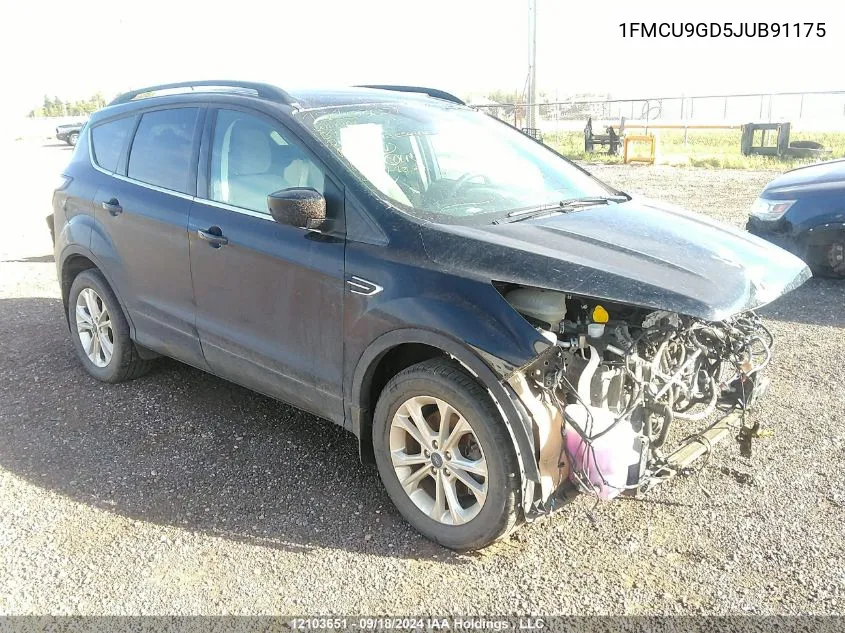 2018 Ford Escape Se VIN: 1FMCU9GD5JUB91175 Lot: 12103651