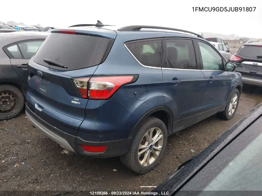 2018 Ford Escape Se VIN: 1FMCU9GD5JUB91807 Lot: 12109266