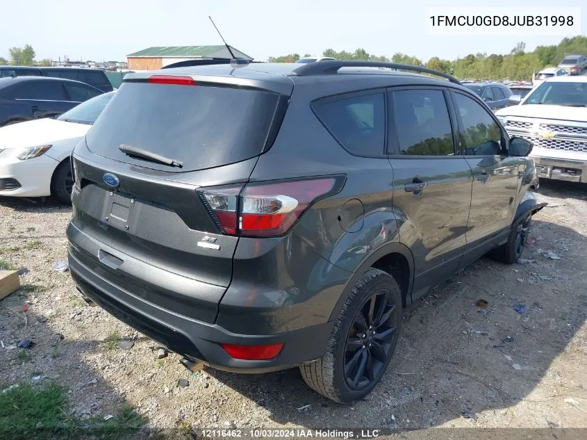 2018 Ford Escape Se VIN: 1FMCU0GD8JUB31998 Lot: 12116462