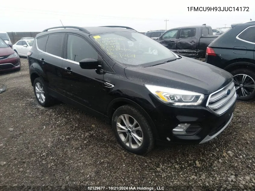 2018 Ford Escape Sel VIN: 1FMCU9H93JUC14172 Lot: 12129677