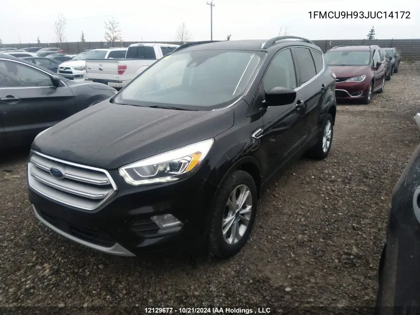 2018 Ford Escape Sel VIN: 1FMCU9H93JUC14172 Lot: 12129677