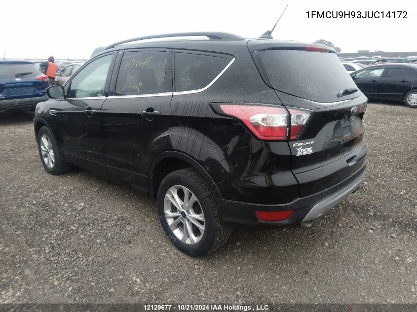 2018 Ford Escape Sel VIN: 1FMCU9H93JUC14172 Lot: 12129677