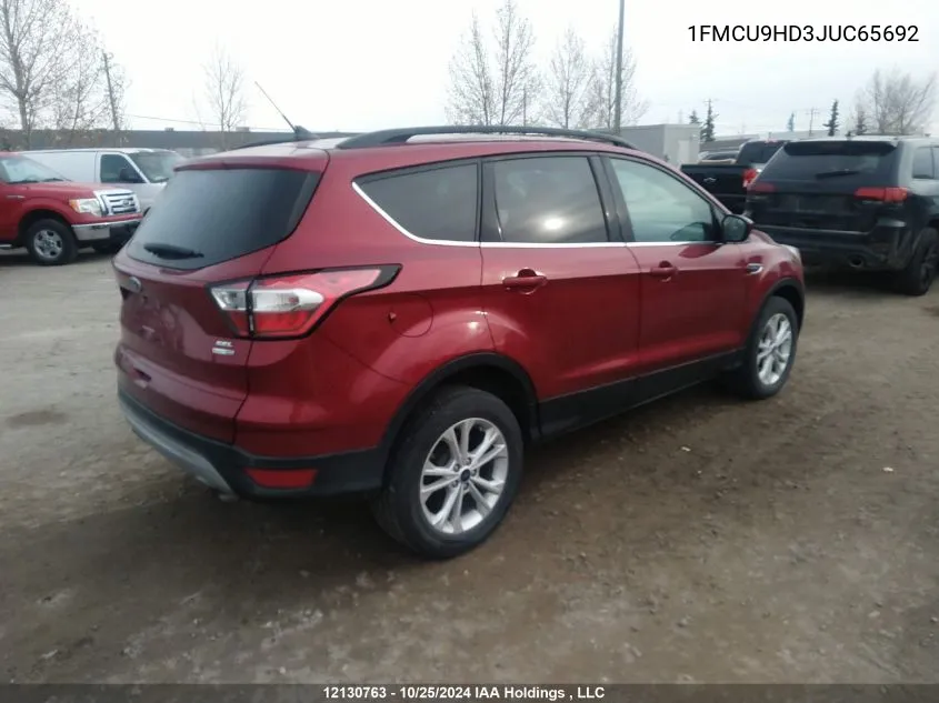 2018 Ford Escape Sel VIN: 1FMCU9HD3JUC65692 Lot: 12130763